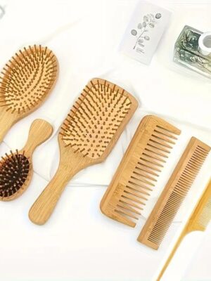 6pcs Bamboo Hair Care Set